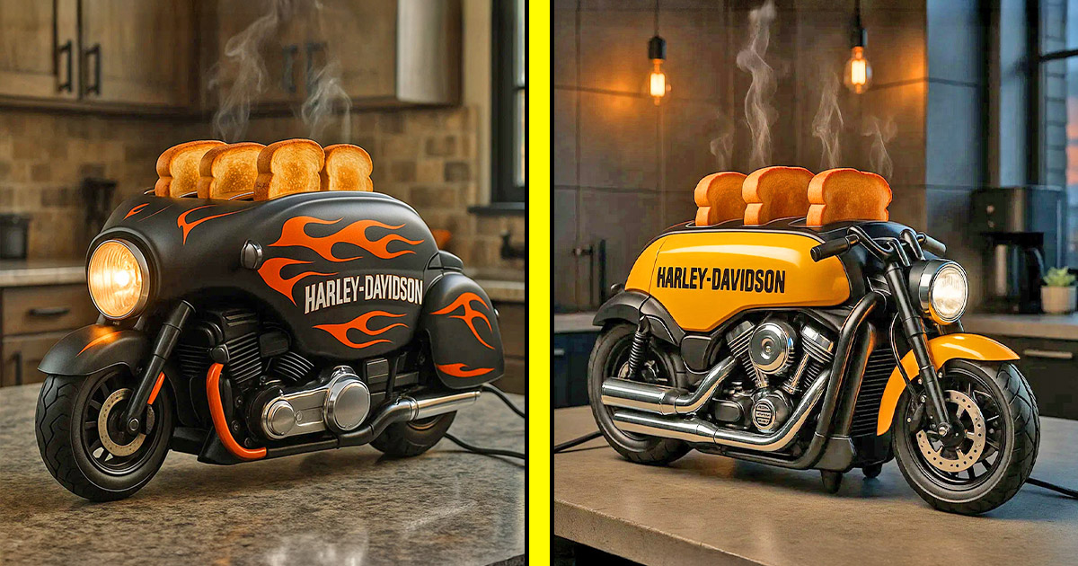 harley davidson toaster with sound