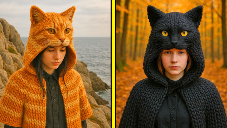 These Knit Cat Hoodies Turn You Into A Cozy Cat Lady