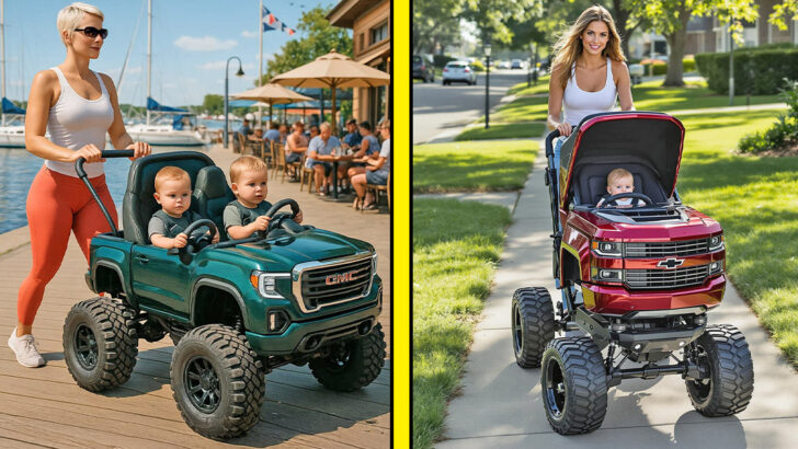 These Pickup Truck Strollers Turn Sidewalks Into Off-Road Adventures