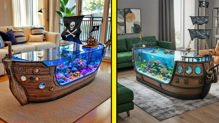 These Pirate Ship Aquarium Coffee Tables Are Where Fantasy and Fish Collide