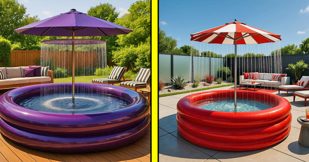 Umbrella shower pools