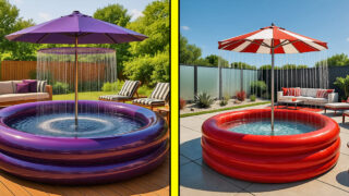 Umbrella shower pools