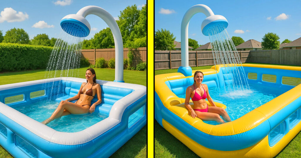 inflatable shower pools
