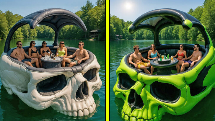 These Inflatable Skull Lake Floats Are Dead Serious About Summer Vibes