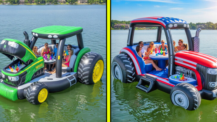 These Inflatable Tractor Lake Floats Are the Rowdiest Rigs to Ever Hit the Water