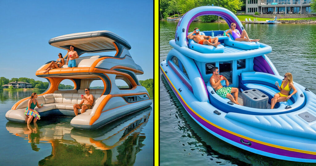 inflatable yacht lake floats