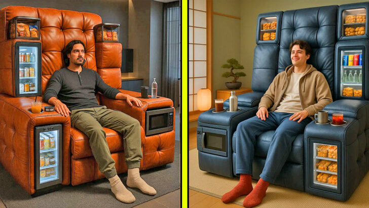 These Recliners With Built-in Kitchens Are The Ultimate Man-cave Addition!