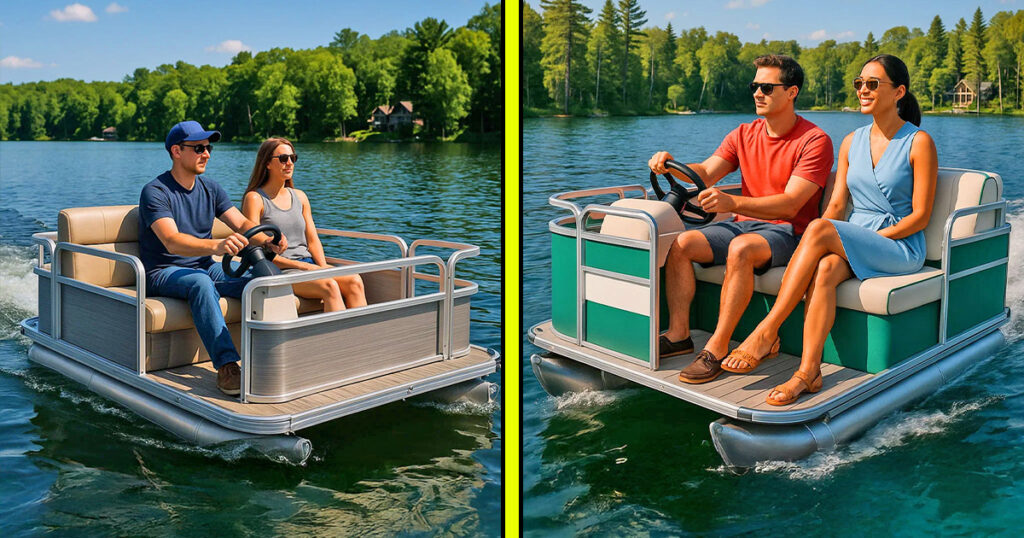Mini pontoon boats