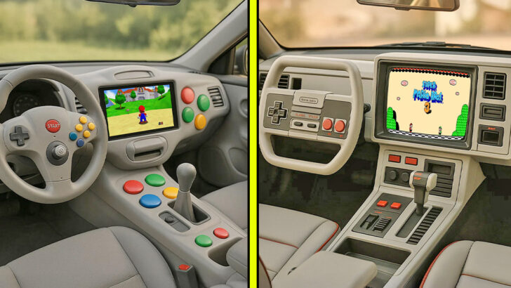 These Retro Game Console Car Interiors Make Traffic Jams Worth It