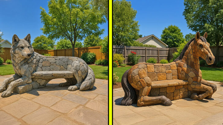 These Stone Animal Benches Are What Your Backyard’s Been Missing