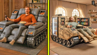 Tank recliners with mini fridges