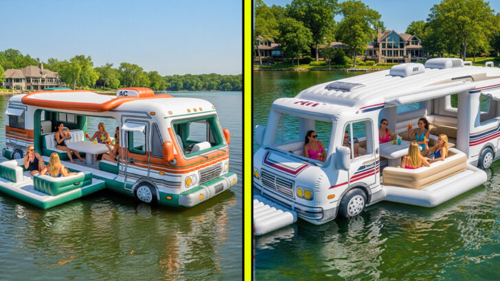 These Inflatable RV Lake Floats Bring Road Trip Energy to Open Water
