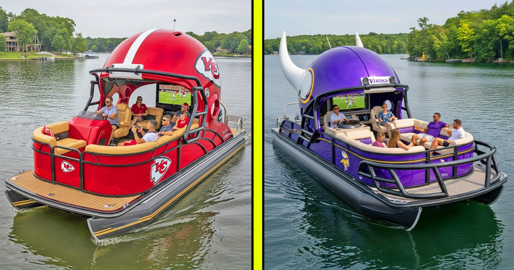 NFL Football Helmet Pontoon Boats