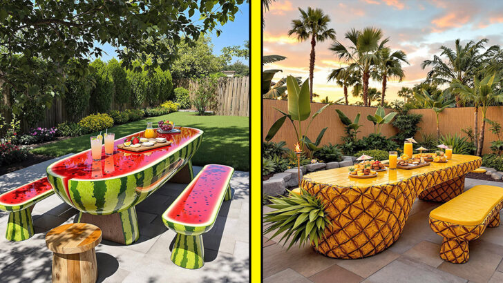 These Fruit Picnic Tables Might Be the Juiciest Thing in Your Backyard