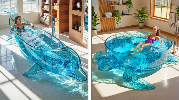 Sea Creature Glass Bathtubs
