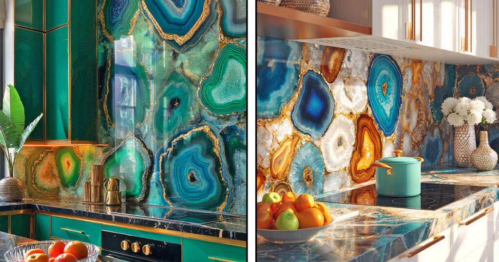 Geode backsplashes