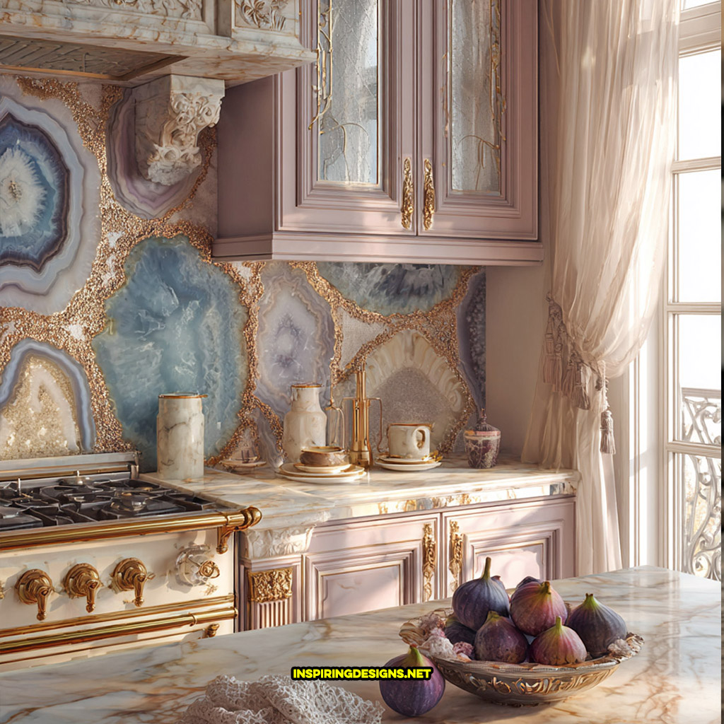 Geode backsplash