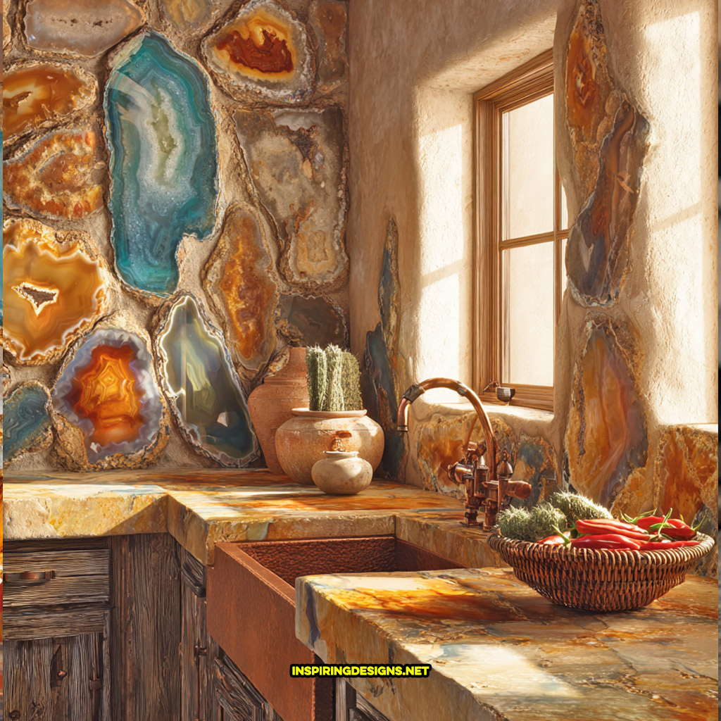 Geode backsplash