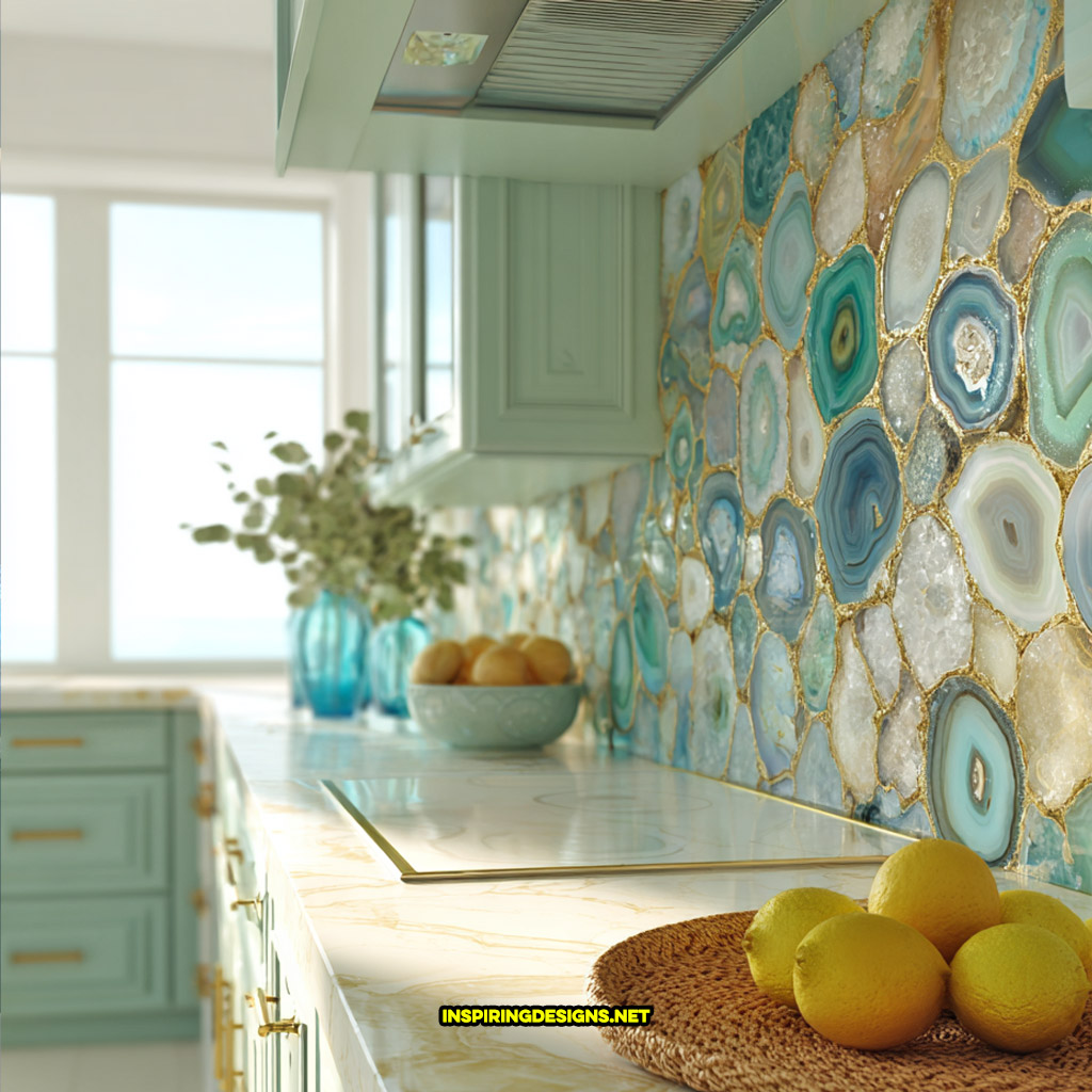 Geode backsplash