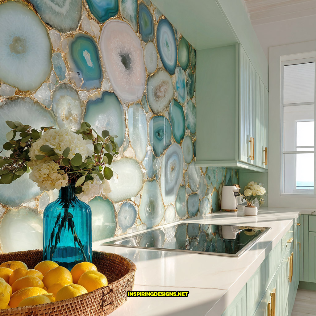 Geode backsplash