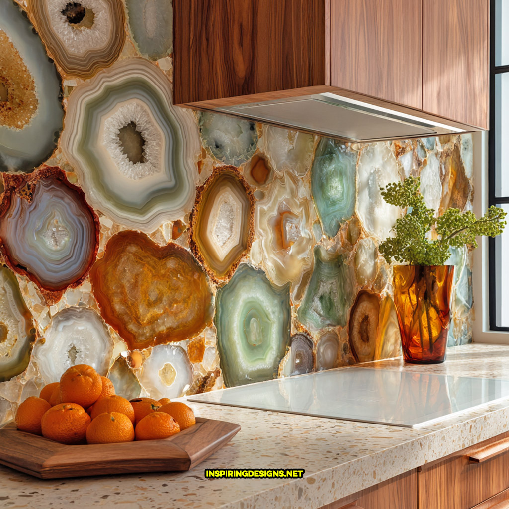 Geode backsplash