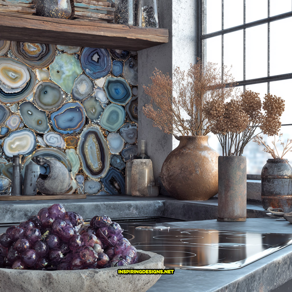 Geode backsplash