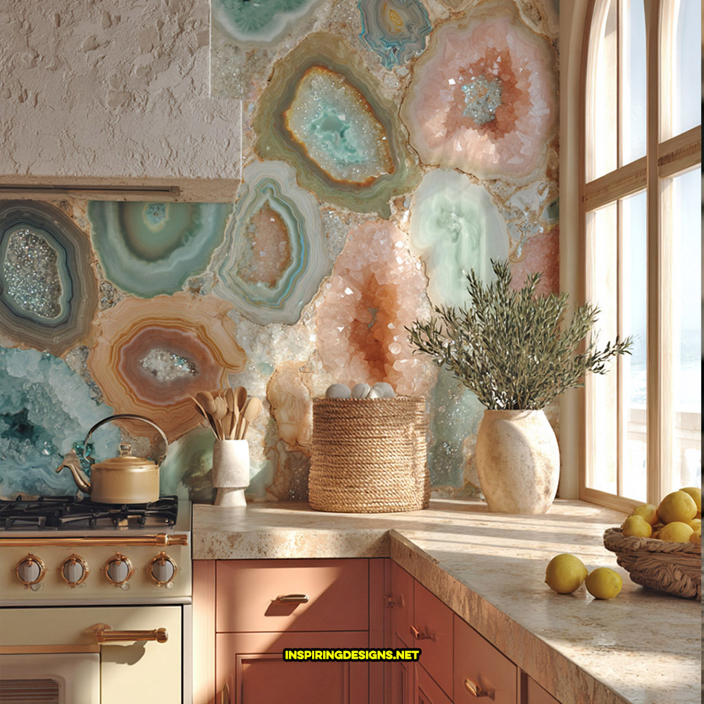 Geode backsplash