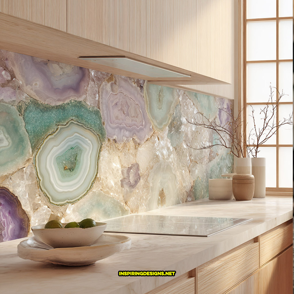 Geode backsplash