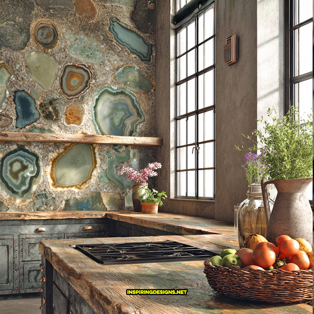 Geode backsplash