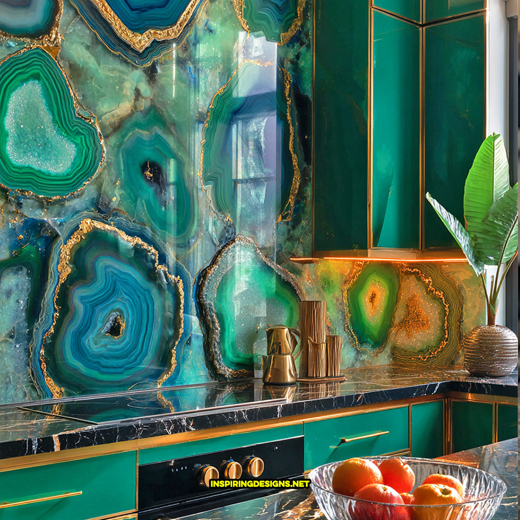 Geode backsplash
