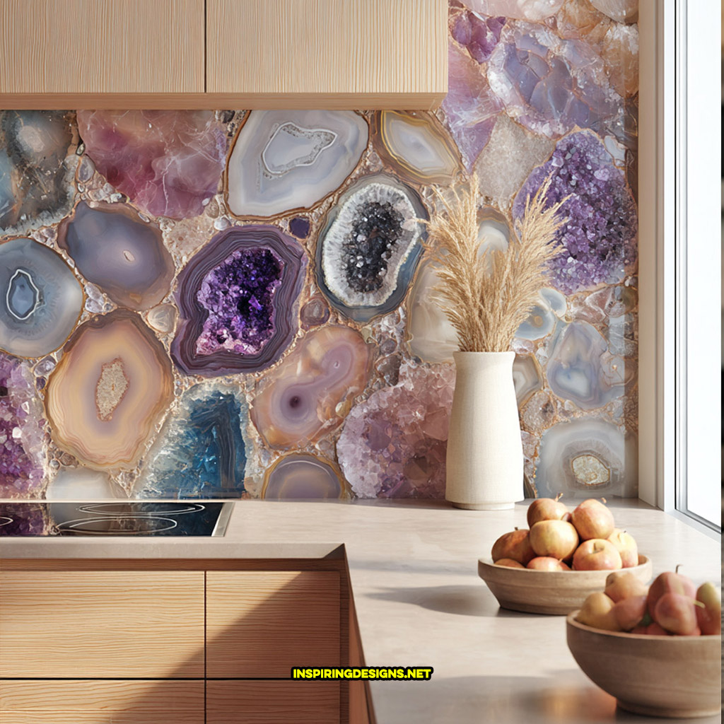 Geode backsplash
