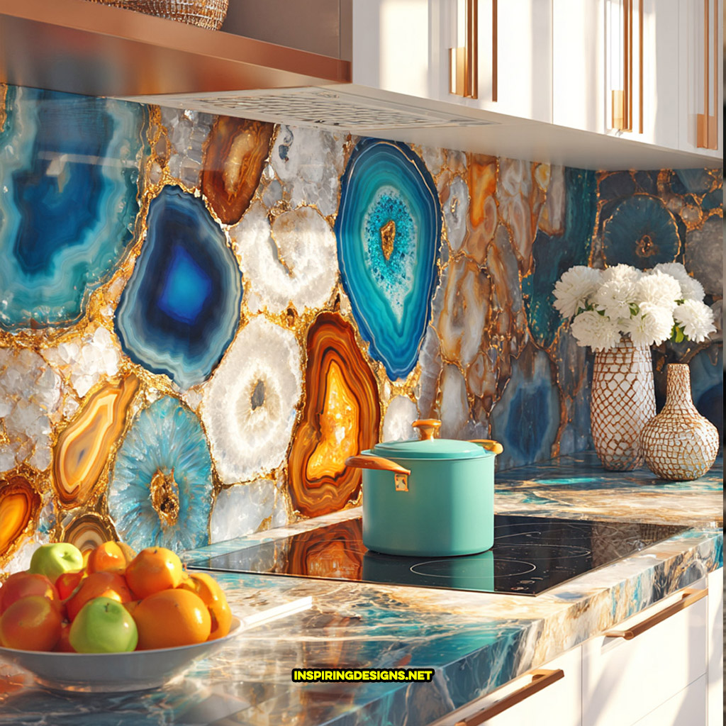 Geode backsplash