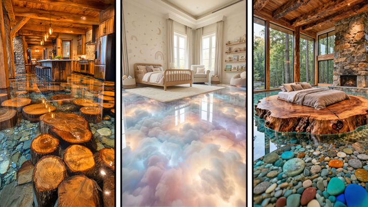 This Epoxy Flooring Turns Everyday Rooms Into Immersive Environments
