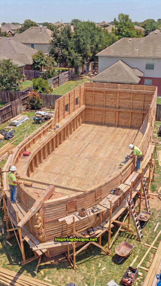 These Giant Pirate Ship Pools Are Basically Backyard Theme Parks