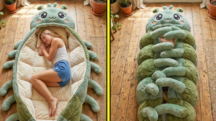 These Hugging Caterpillar Sleeping Bags Literally Hug You Back