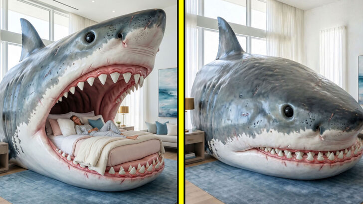 These Mechanical Shark Mouth Beds Enclose You Inside The Sharks Mouth