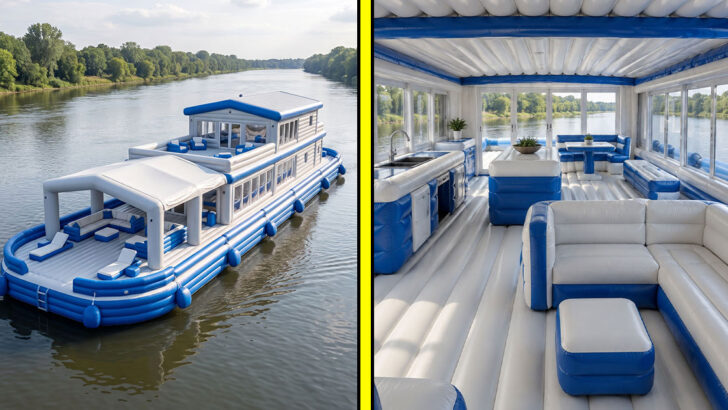 Inflatable Barge Homes: Massive Floating Houses That Pack Down When You’re Done