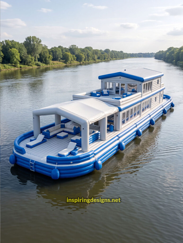 Inflatable Barge Homes: Massive Floating Houses That Pack Down When You ...