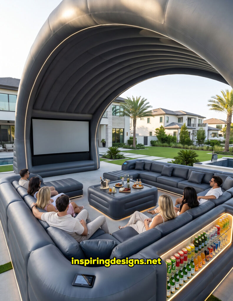 Giant inflatable movie theater