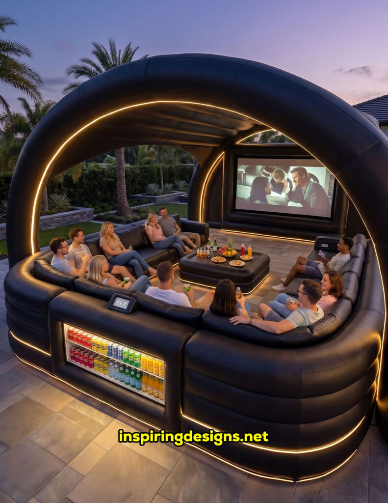 Giant inflatable movie theater
