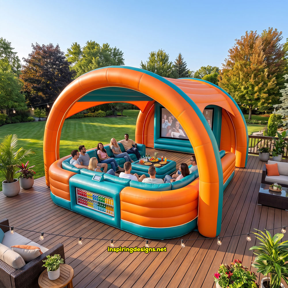 Giant inflatable movie theater