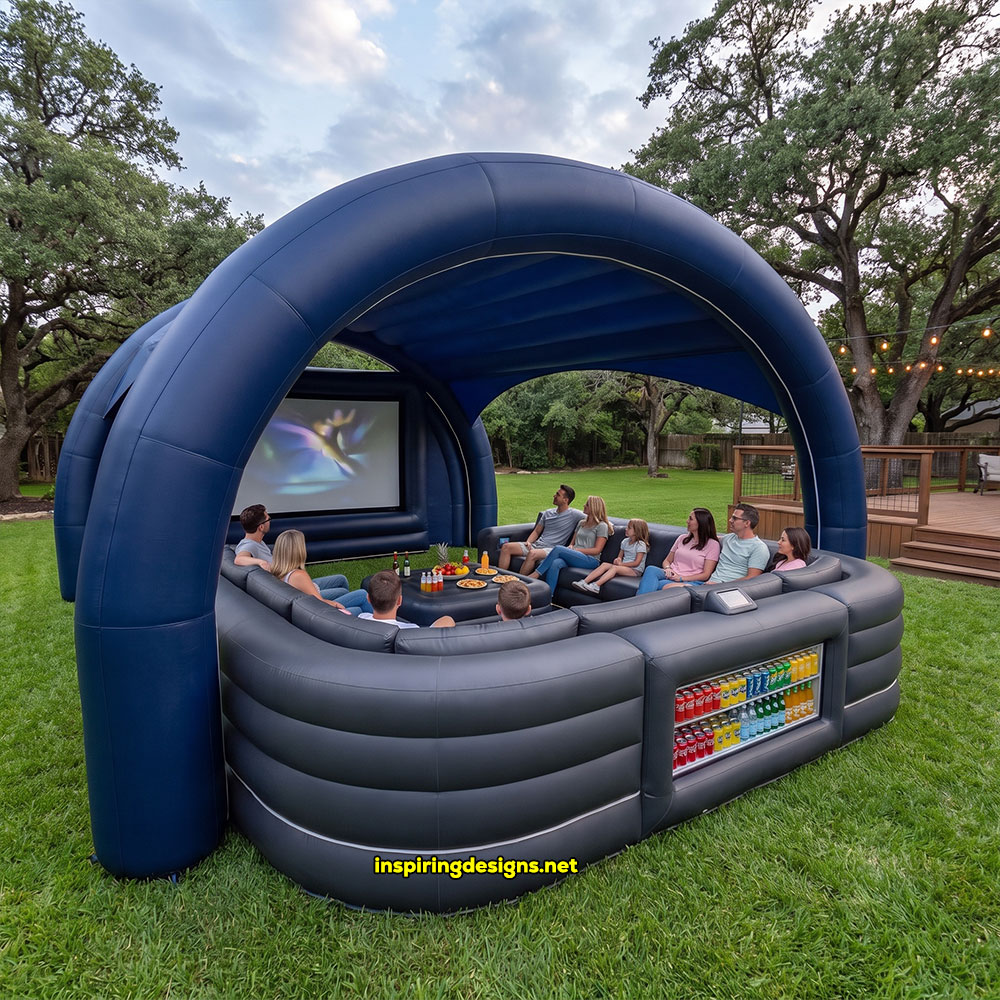 Giant inflatable movie theater
