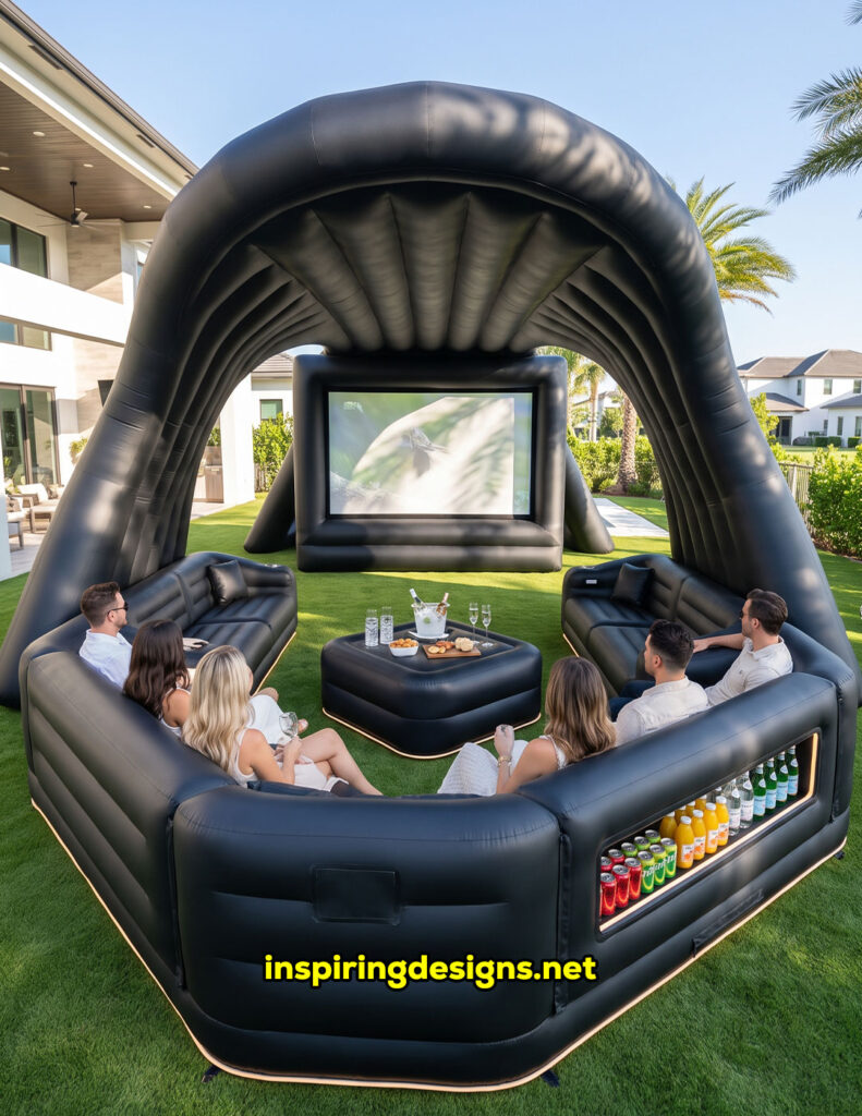 Giant inflatable movie theater