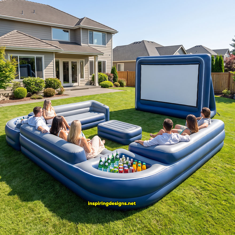 Giant inflatable movie theater