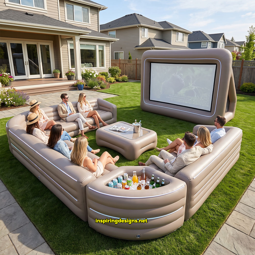 Giant inflatable movie theater