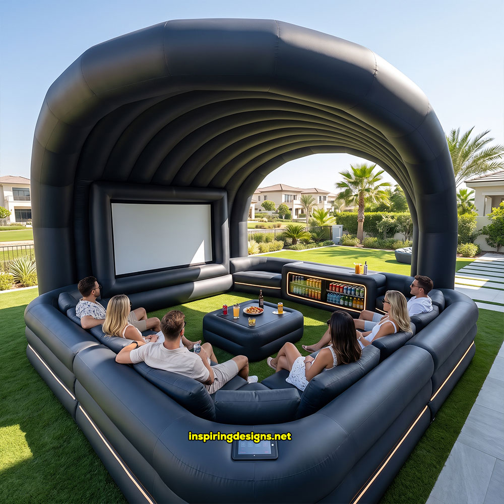 Giant inflatable movie theater