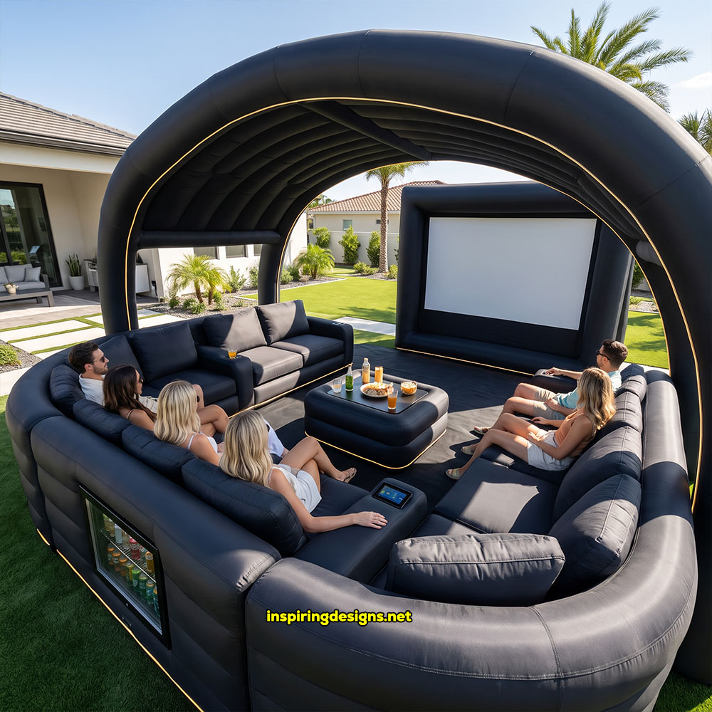 Giant inflatable movie theater