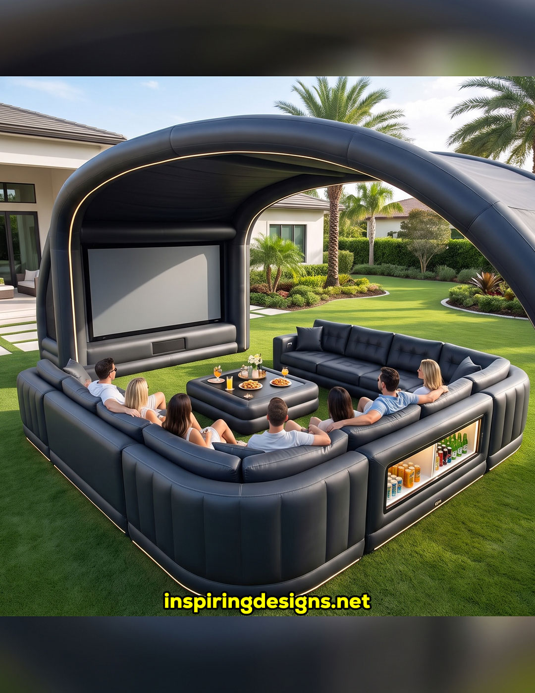 Giant inflatable movie theater