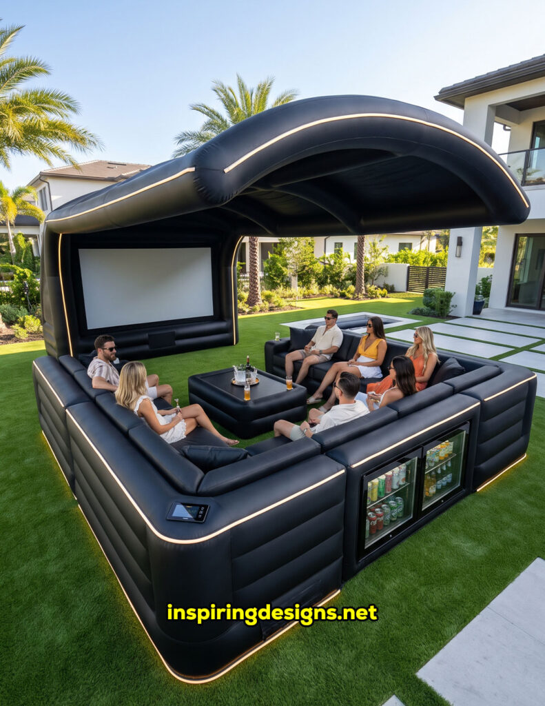 Giant inflatable movie theater
