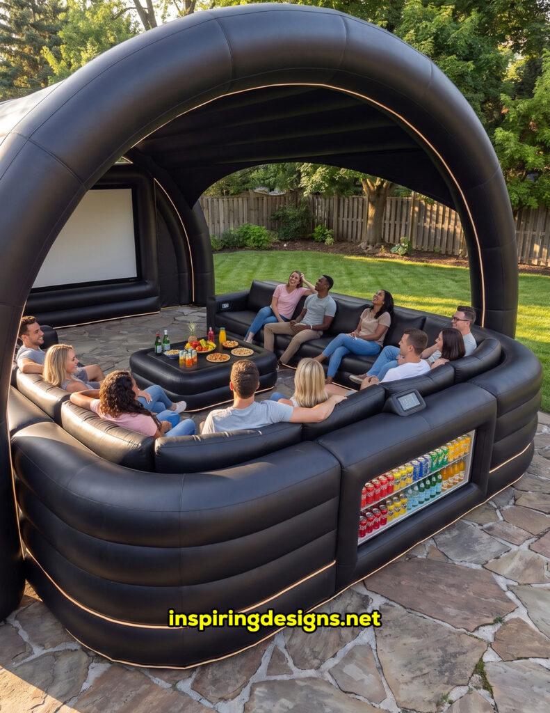 Giant inflatable movie theater